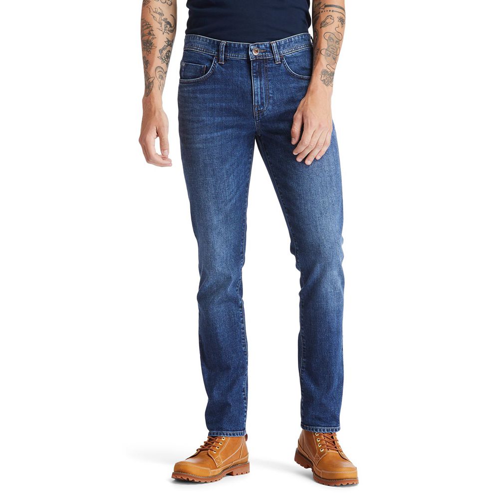 Pantalones Timberland Hombre Sargent Lake Slim Denim Jeans Azules - Chile MSL-816972